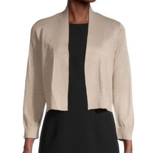 CALVIN KLEIN GOLD METALLIC SPARKLY SWEATER SHRUG/ CROPPED/JACKET